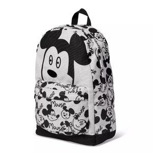 Disney Mickey Mouse Allover Design Black and White Backpack by Deborah S…
